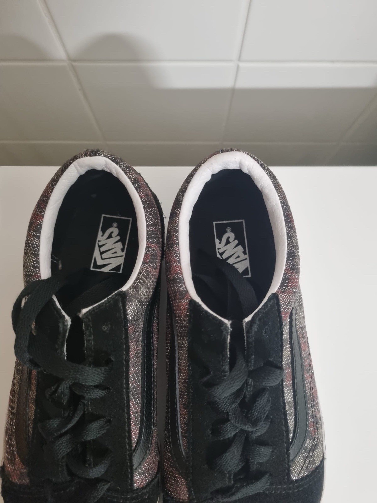 Vans Old Skool Trainers- Leopard Mesh / Black- Unisex Junior Size 5 RRP £50 image 4