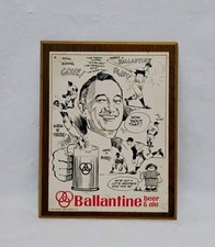Vintage New York Yankees Mel Allen Bill Gallo Ballantine Beer Bar Sign 13