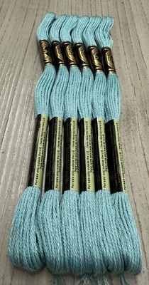 Pale Lagoon Blue #598 DMC Mouline Special 25 Embroidery Floss 8M Lot of 6
