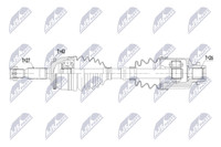 NTY Antriebswelle NPW-MS-127 FüR Mitsubishi