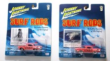 Johnny Lightning White Lightning Chase And Regular Surf Rods R3 Vixens 57 Chevy