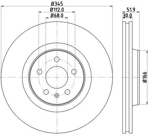 Hella Bremsscheiben Set Vorne 55292PRO FüR Audi A6 C7 Avant OEM-image