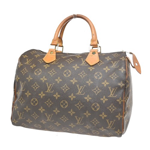 LOUIS VUITTON Speedy 30 Travel Hand Bag Monogram Leather Brown M41526 78PA315