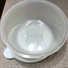 Wilton large round plastic clear white cake carrier with handle never used — photo 6