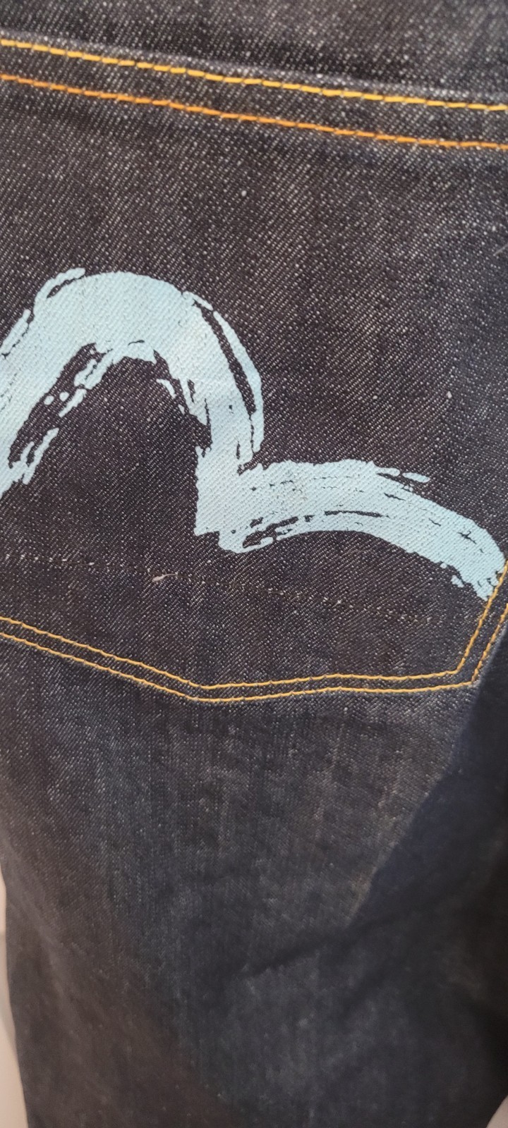 Evisu Heritage Indigo Genes Rare Men Seagull Logo Jeans Size 36 image 7