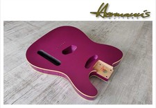 Tele Erle Body, Violet Metallic, Cream Double Bindings, SS Fräsung, 2,1 kg