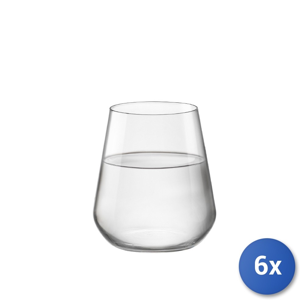 6x Bormioli Rocco Clear Glass Inalto DOF Cl44 Tumblers
