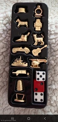 Exklusives Monopoly Sammler-Set: 13 Goldene Figuren & Würfel   Limited Edition  