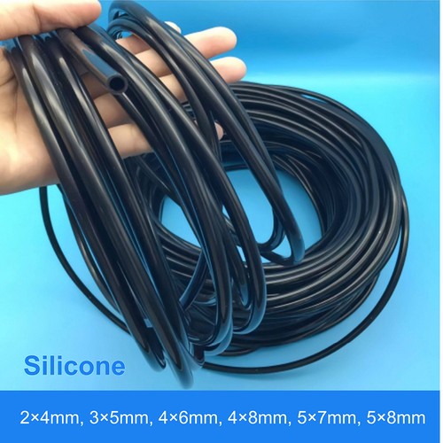 (Black) Food Grade Silicone Tube Hose 0.5/1/1.5/1.6/2/3/4/5mm HIGH TEMP 240°C - Picture 1 of 7