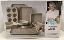 MARTHA STEWART BEIGE BAKEWARE SET, 10-PIECE N...