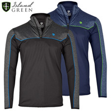 ISLAND GREEN MENS IG TECH PERFORMANCE 1/4 ZIP GOLF JUMPER @ 50% OFF RRP !!!!!!!!