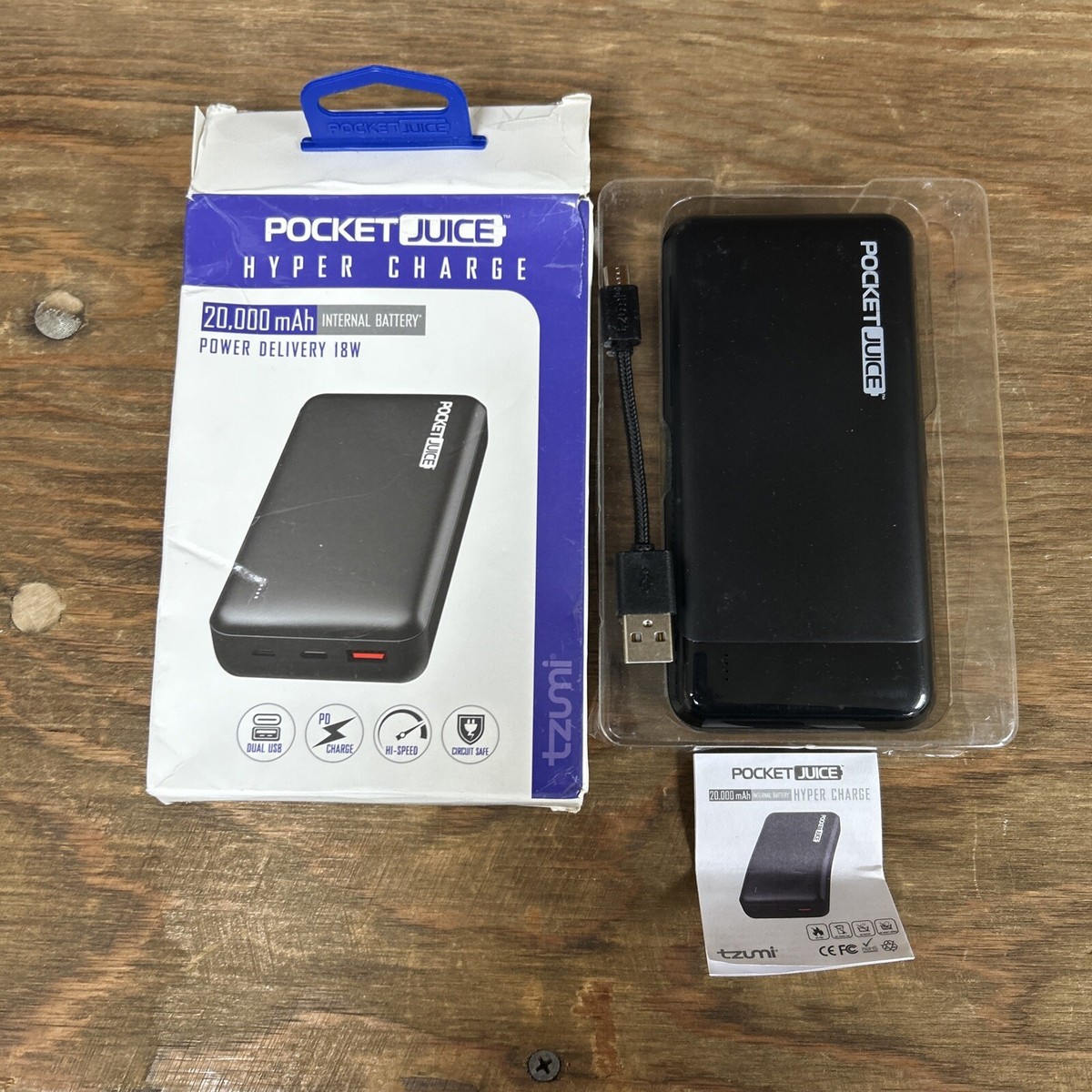 20000 Mah Portable Chargers Pocket Juice Charger Walmart Tzumi