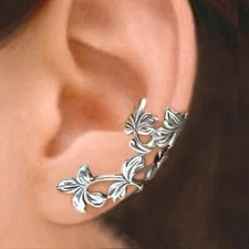 Gorgeous Clip on Earrings for Women Silver Plated Jewelry Free Shipping 