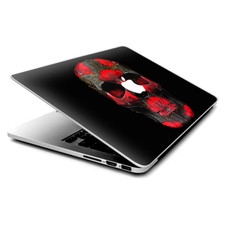Skin Decals Wrap for MacBook Pro Retina 13" - Dark Flowers Skull Art