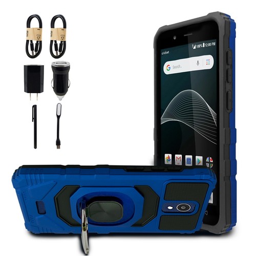 For Cricket Vision 3 /AT&T Calypso /Debut Ring Phone Case /Temper Glass Bundle - Picture 3 of 30