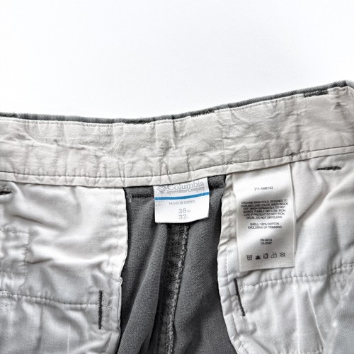 Vintage Columbia Men's 36x32 Gray Utility Pants Hiking Fishing Camping - Picture 7 of 11