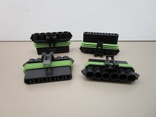x4 Delphi Metri-Pack 280 Series Black 6 Way Sealed Female Connector