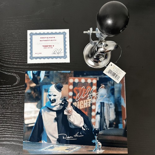 Terrifier 2 Screen Used Horror Movie Prop COA Horn Autograph Photo Art