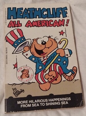 Vtg 1987 Heathcliff All American Paperback Book Comic George Gately Cartoon Cat 
