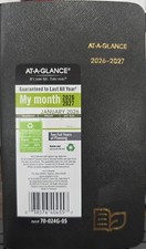 AT-A-GLANCE 2 Year Monthly 2026-2027 Planner 3.5" x 6" Pocket Size 70024G0526 