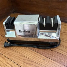 Chefs Choice 110 Diamond Hone Plus 3 Stage Electric Knife Sharpener Chrome 