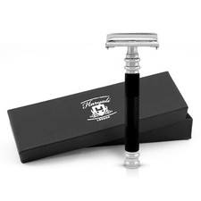 Butterfly Safety Razor for Men and Women No Slip Double Edge Razor Metal Black