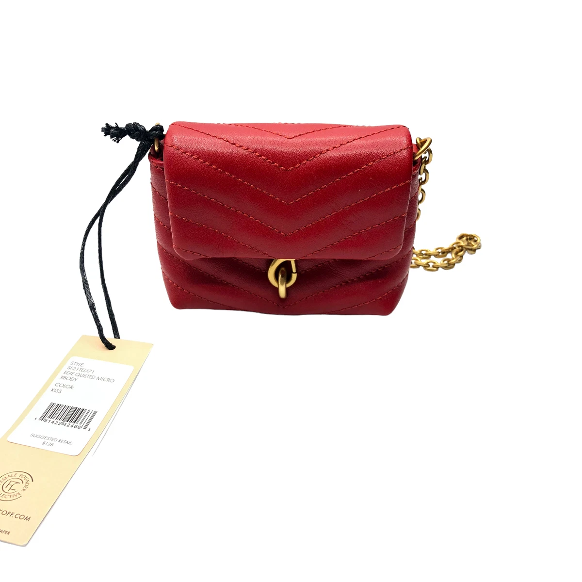 Rebecca Minkoff Women s Edie Clasp Fastening Quilted Micro Kiss