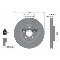 Textar 2X Bremsscheibe Vorne Ø320 Mm InnenbelüFtet FüR Mazda CX-7 ER 2.2 MZR-CD