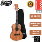 Alpha Concert Ukelele String Instruments Uke Mahogany Guitar Hawaii For Beginner