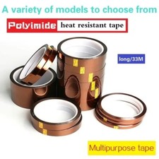 3/5/15/25mm 33m 100ft Kapton Adhesive Tape BGA High Temperature Heat Resistant