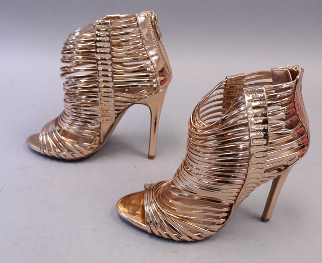 mango gold heels