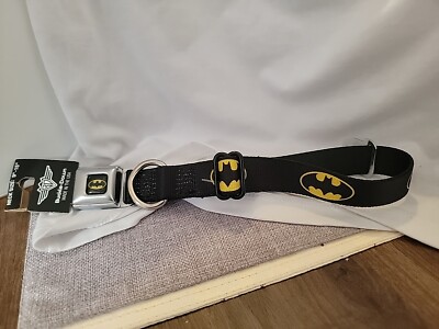 Buckle Down Seatbelt Dog Collar Batman Shield DC Comics - Made in USA Small New