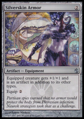 Magic the Gathering MTG Silverskin Armor (132) Mirrodin Besieged   LP