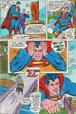 SUPERMAN 385 HAND COLORED COMIC PRODUCTION ART ANTHONY TOLLIN CURT SWAN PG 22