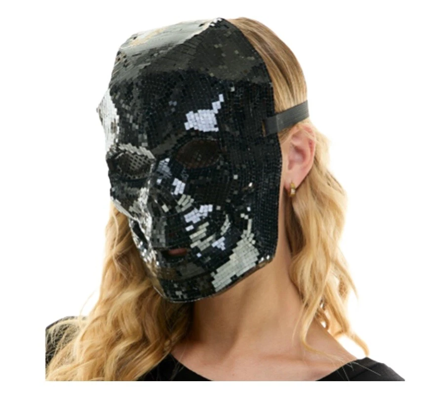 Mirror Glass Skull Mask - Disco - Costume Accessory - One Size - 4 Colors - Image 4 of 4