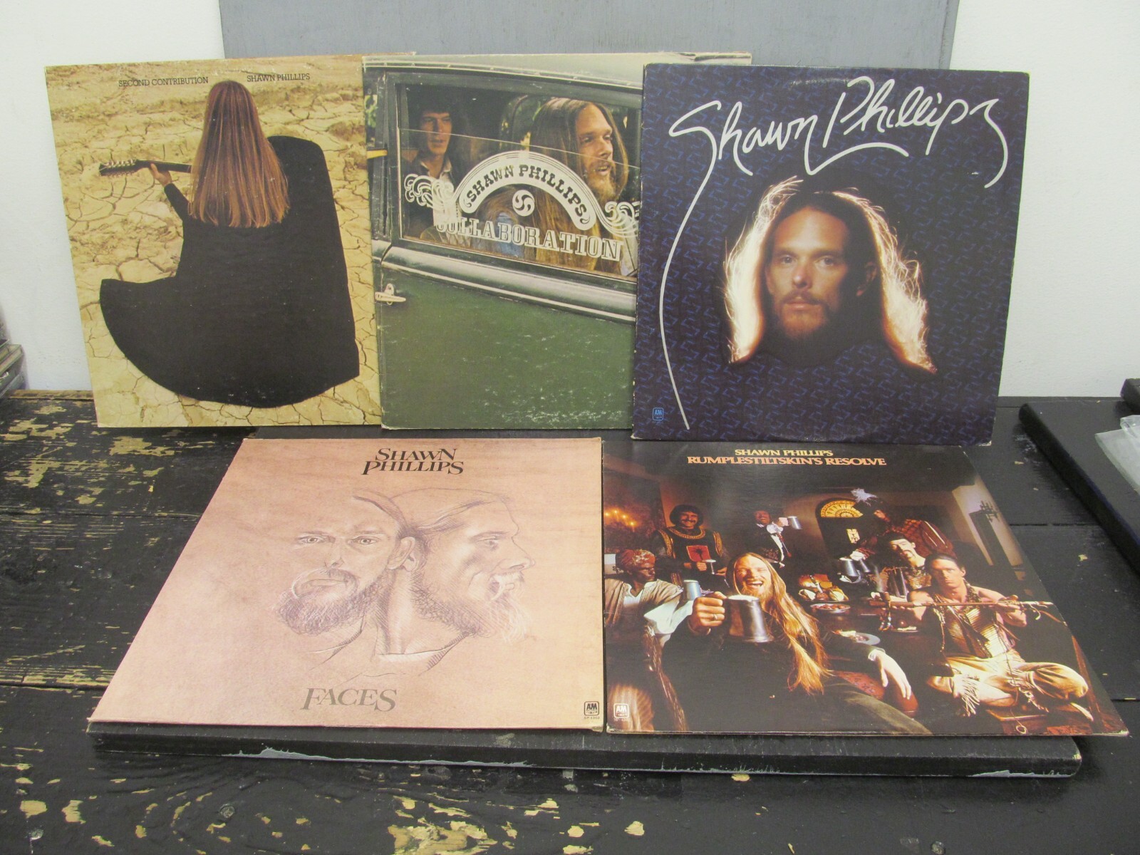 SHAWN PHILLIPS Bright White FACE & more Lot of 5X LP USED Vinyl ALBUM