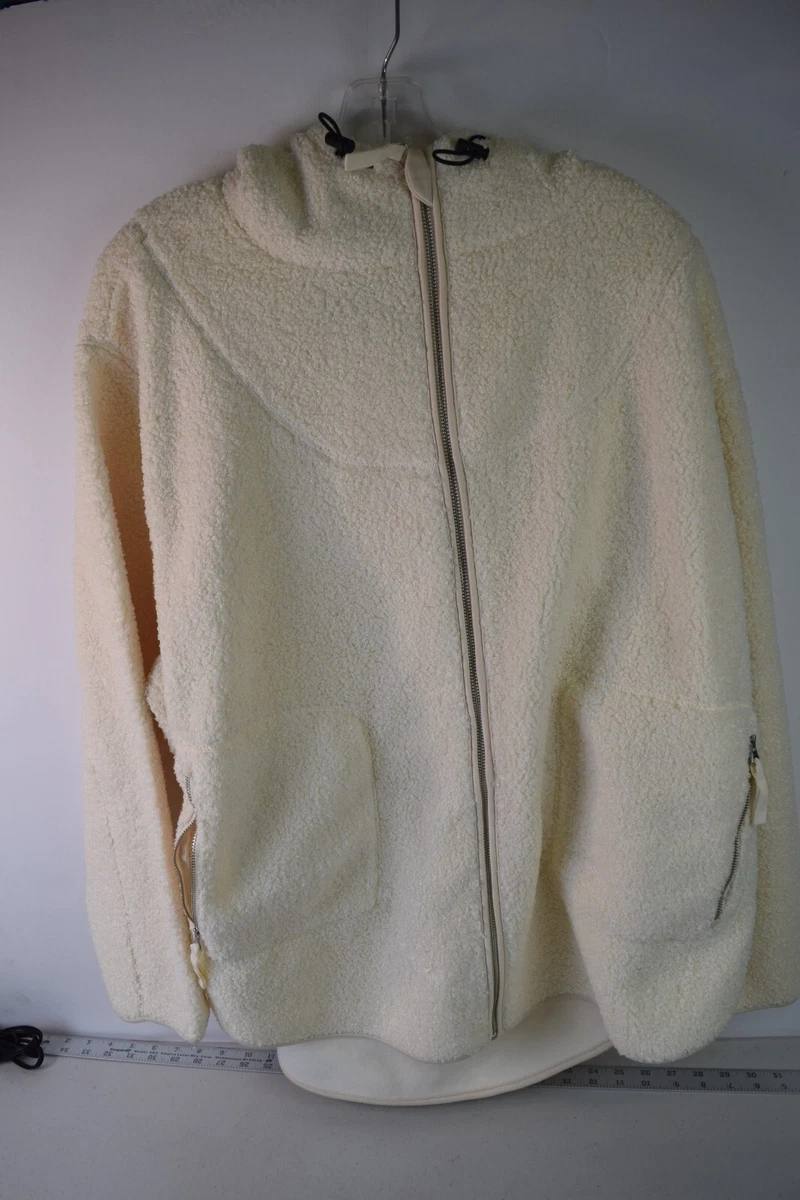 Ivory melange Padded hoodie - Buy Online