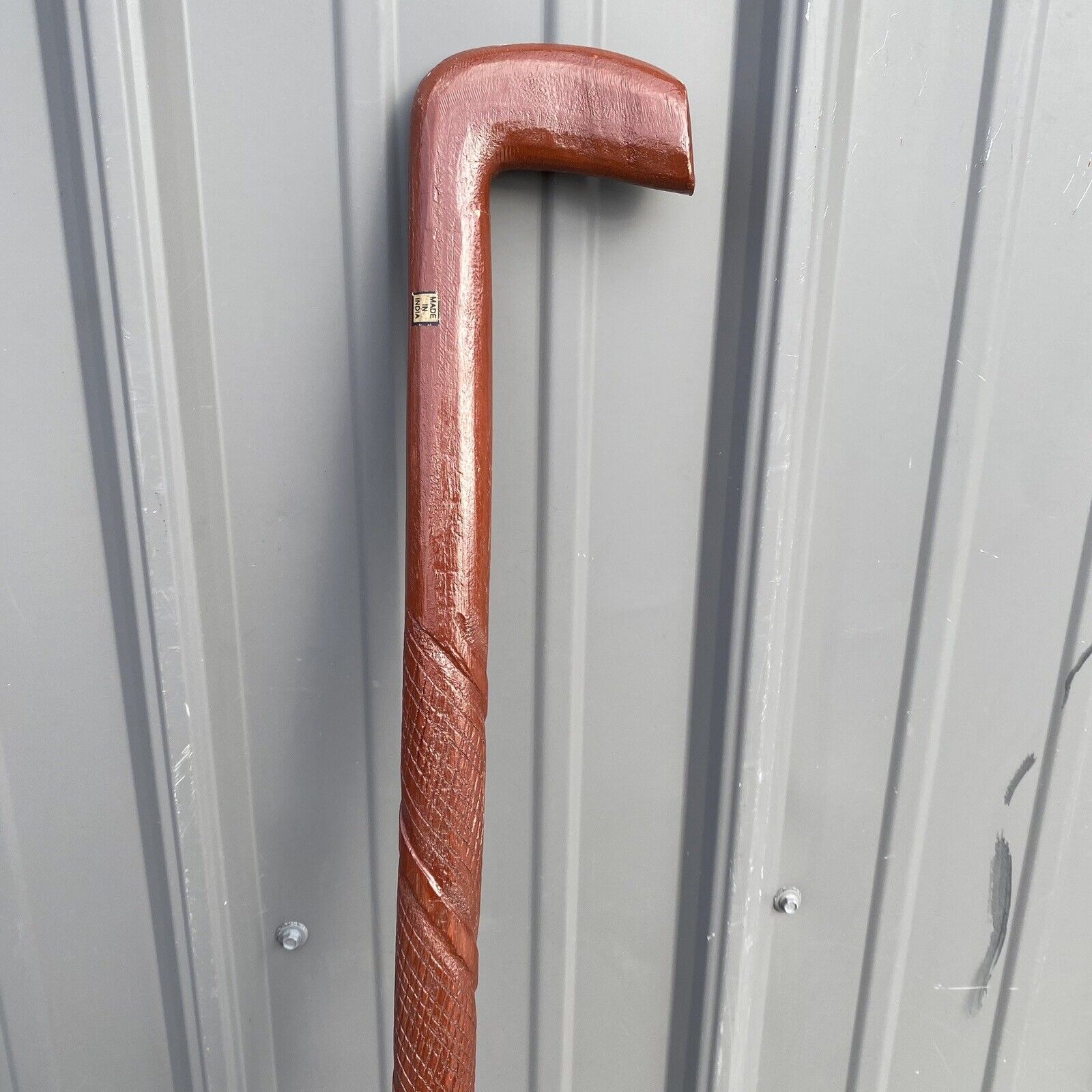Vintage Solid Wood Walking Stick Cane 36-1/2" Han… - image 1