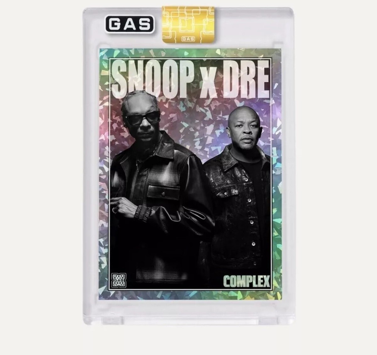 LE Snoop Dogg x Dr. Dre Complex Cover x GAS Cracked Ice Foil Card