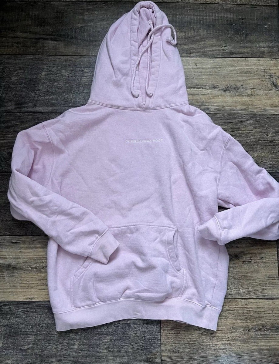 RARE LIMITED EDITION Seek Discomfort Pink Hoodie Size Large
