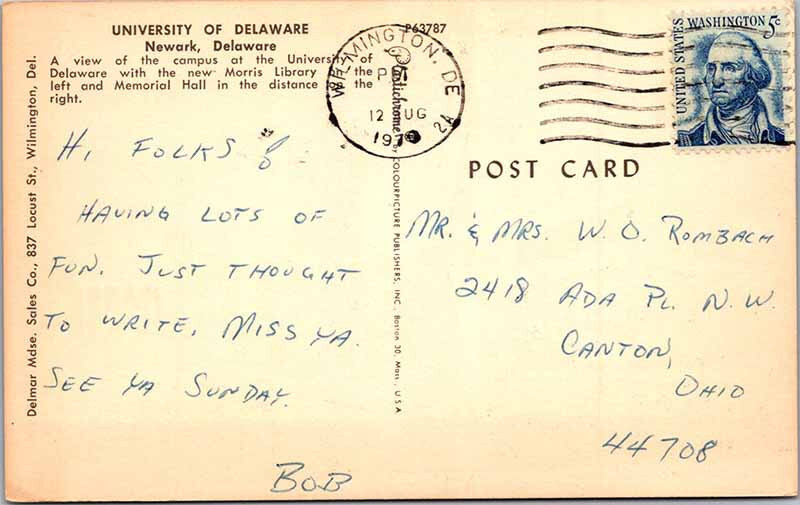 Postcard SCHOOL SCENE Newark Delaware DE AL6657 eBay