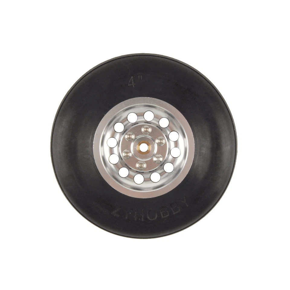 1 Pair 4inch Solid Rubber Wheels Tires with Alu Hub For RC Airplane Axle 5mm - Image 4 of 4