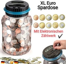 XL Spardose mit Z&auml;hlwerk Spardose EURO M&uuml;nzz&auml;hler LCD Anzeige Digital DE
