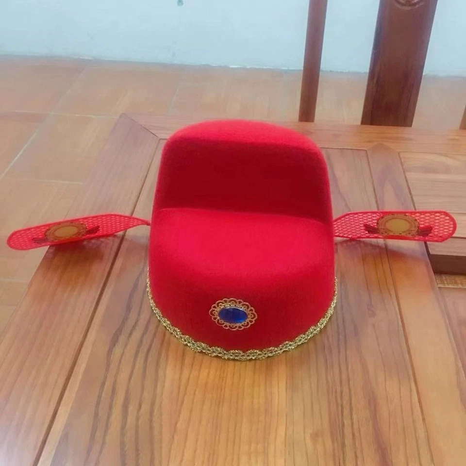 Antigua Gorra Académica China Gasa Negra Cabridegroom Gorra Ópera Sombrero Adulto Niños Foto 2 de 4