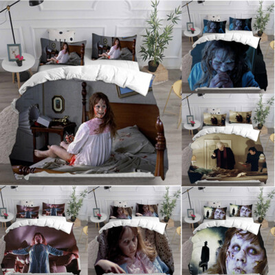 Cosplay The Exorcist Regan 3D Bettbezug Bettwäsche Set Kissenbezug Quilt Single