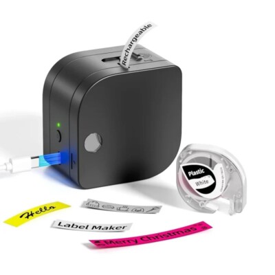 Phomemo P12 Wireless Label Printer Black Color Bluetooth