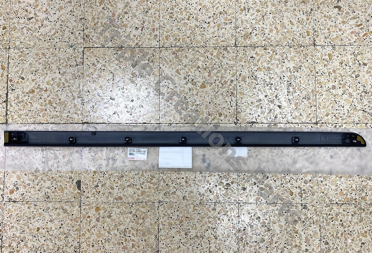Toyota Genuine 7573533051B1 Moulding Front Door Outside Lower RH