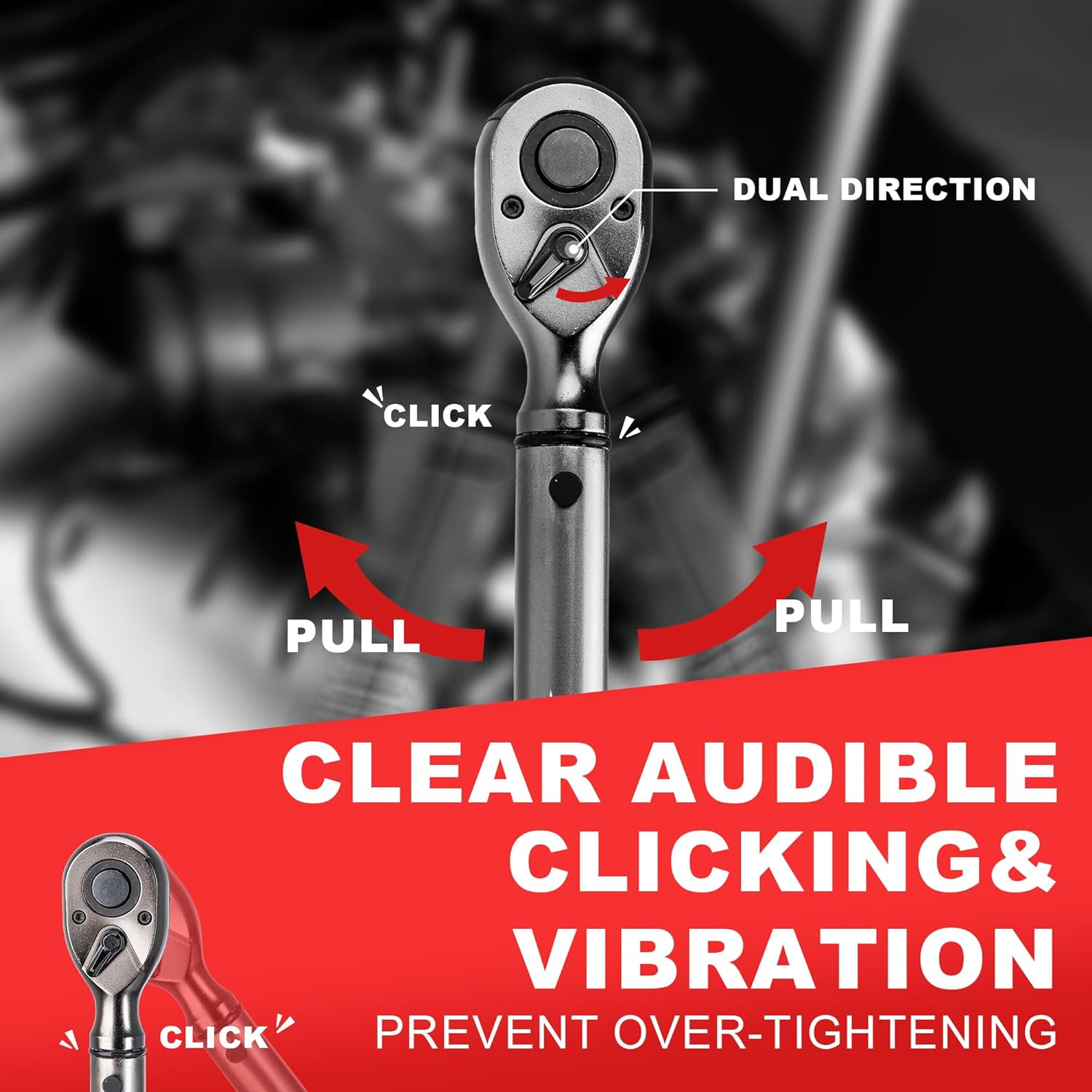 EZARC Torque Wrench 1/2Inch, 40320 Nm, Car Motorcycle Torque Wrench