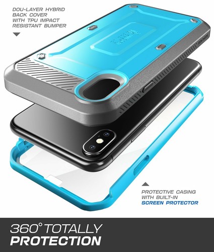 SUPCASE For Apple iPhone Xs X, Full-Body Rugged Case Built-In Screen Phone Cover - Picture 19 of 28