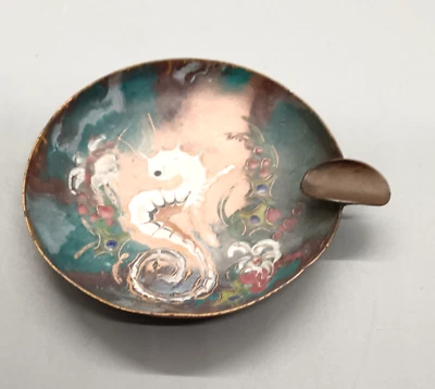Mid Century Sagitta Holland Enamel On Copper Ashtray - Image 1 of 2